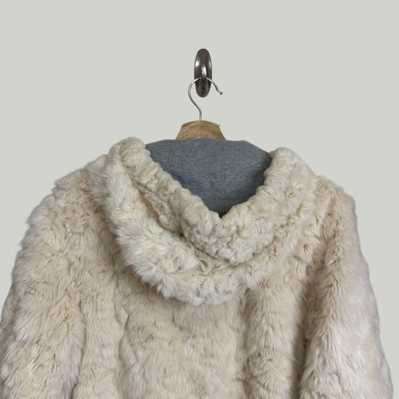ZARA Faux Fur Cream Jacket, Cozy Teddy Zip-Up, Sz S - Picture 11 of 16